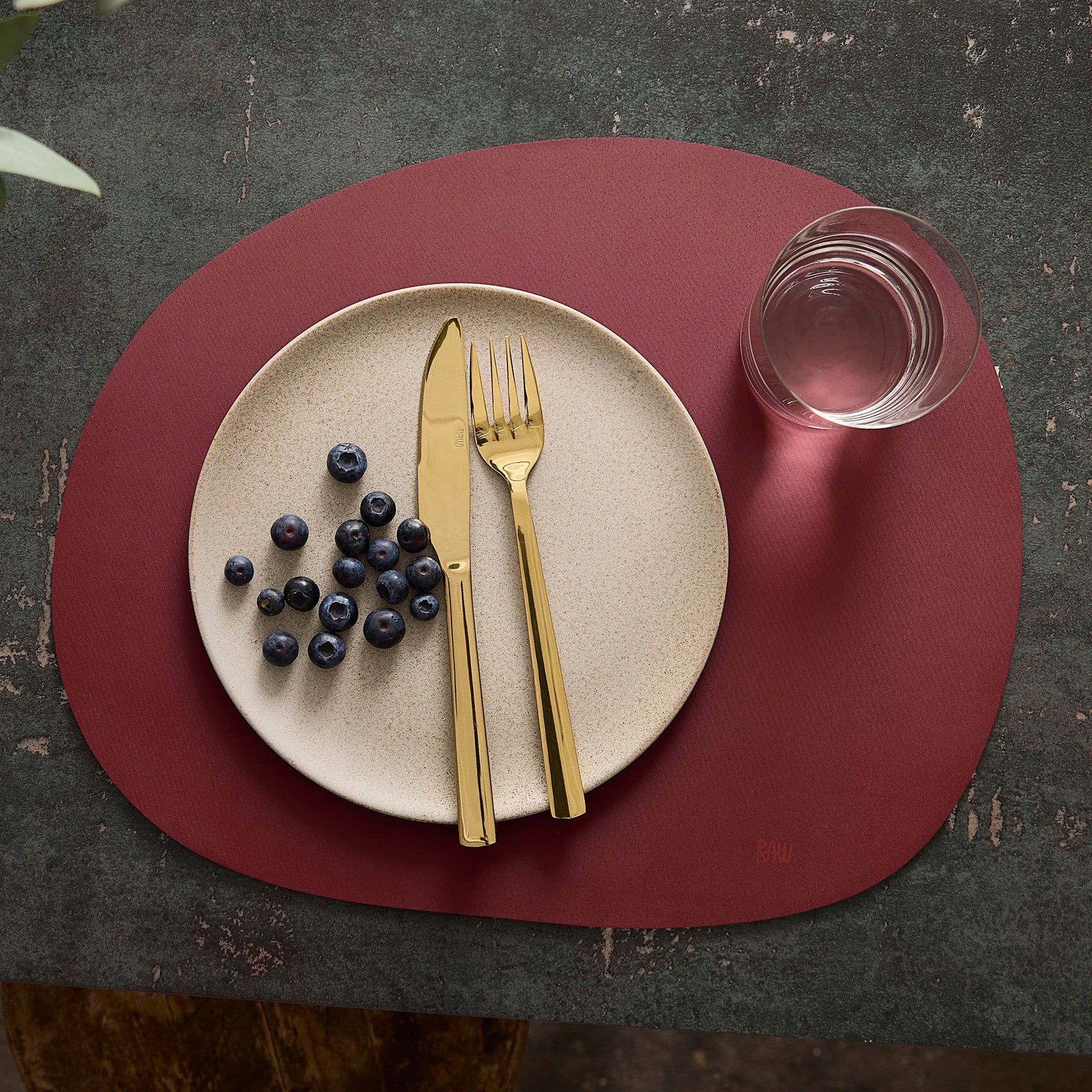 RAW Tischset Soft Surface Bordeaux